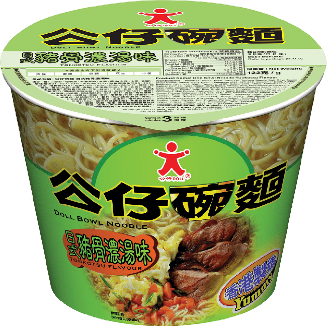 Doll Bowl Instant Noedels met Tonkotsu Smaak 122g
