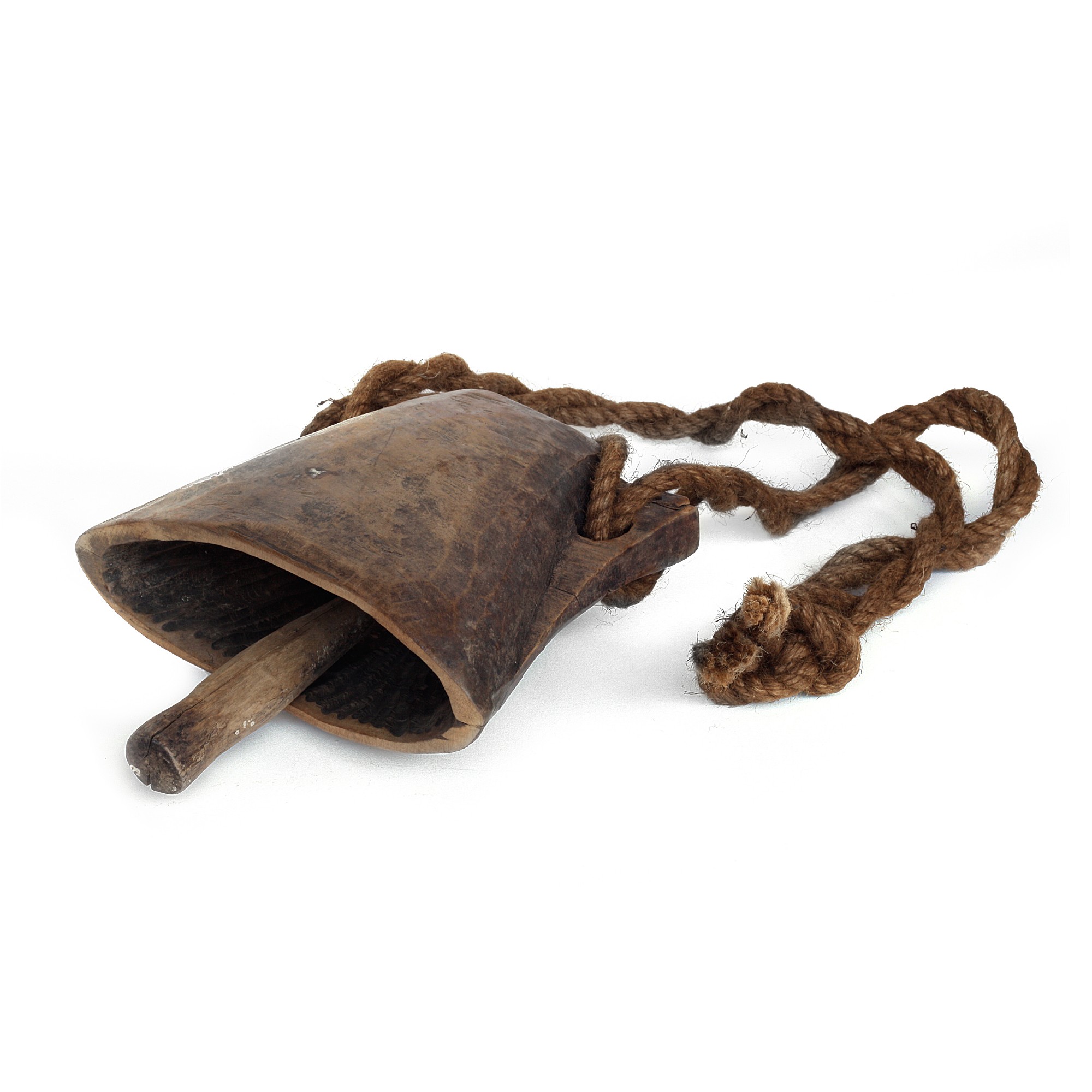 Antike hölzerne Kuhglocke L, natur, T 20 cm, B 14 cm, H 14 cm günstig bestellen