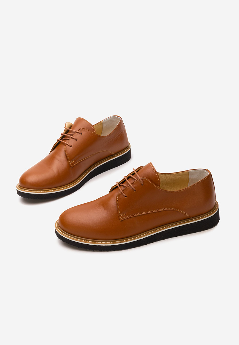 Chaussures derby en cuir chameau Casilas
