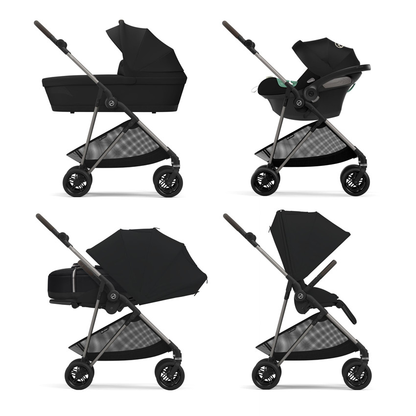 Poussette Melio 3 - Moon black