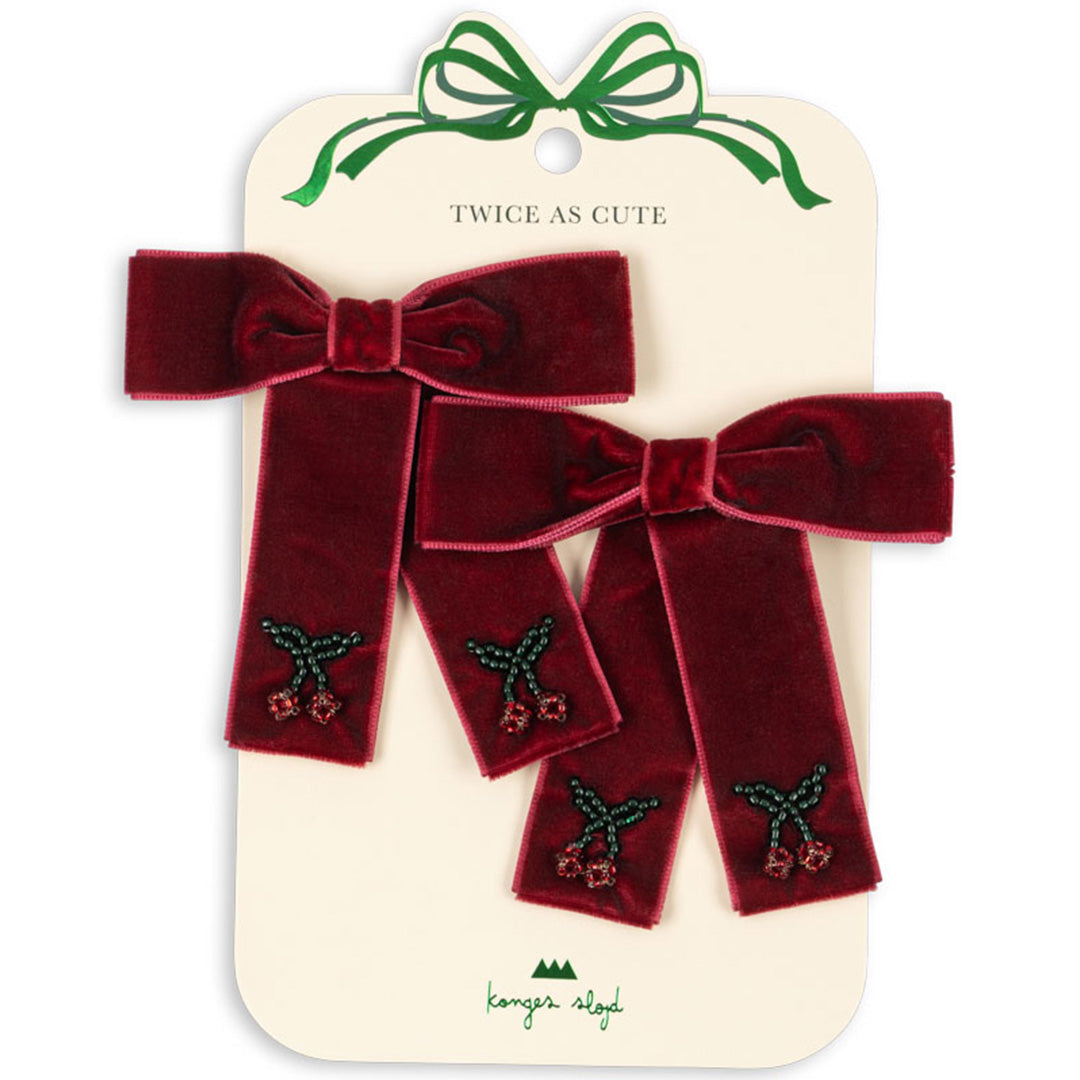 konges sløjd haarclips juliette bow - rio red - 2st