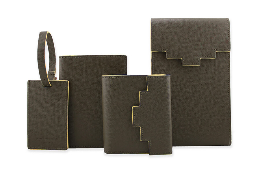 Stair Luggage Tag olive Saffiano