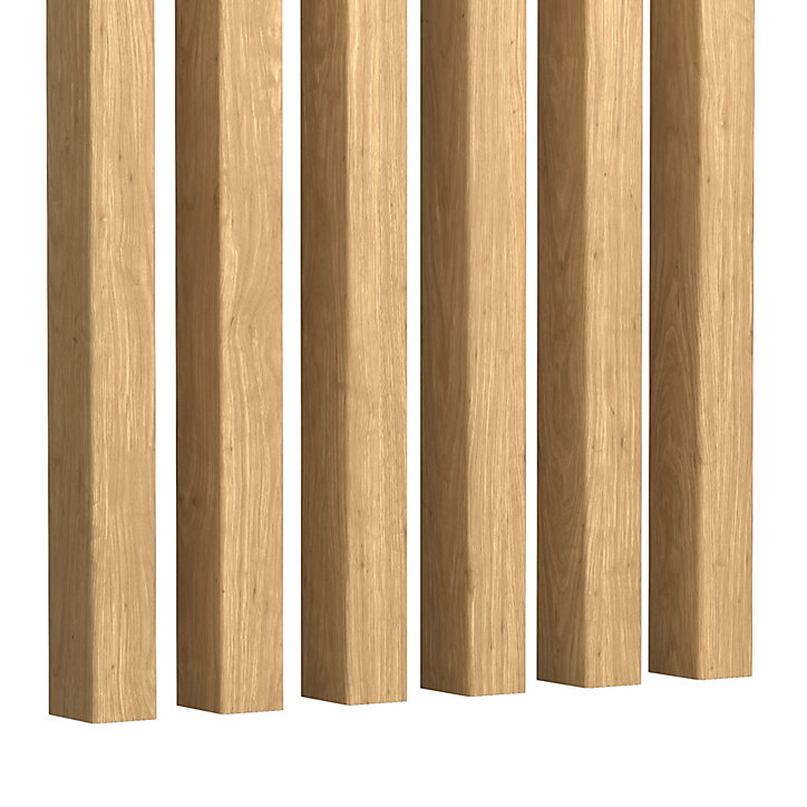 Tasseau décoratif placage papier imitation chêne Saragosse, 3 x 4 cm L.2,8 m (lot de 4)