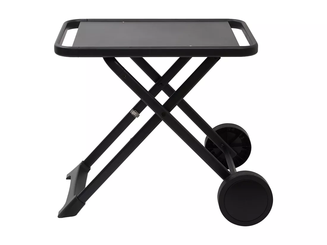 chariot support pour barbecue pliable avec roulettes