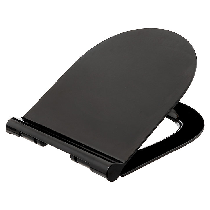 Abattant WC ultra fin déclipsable, noir, 5Five