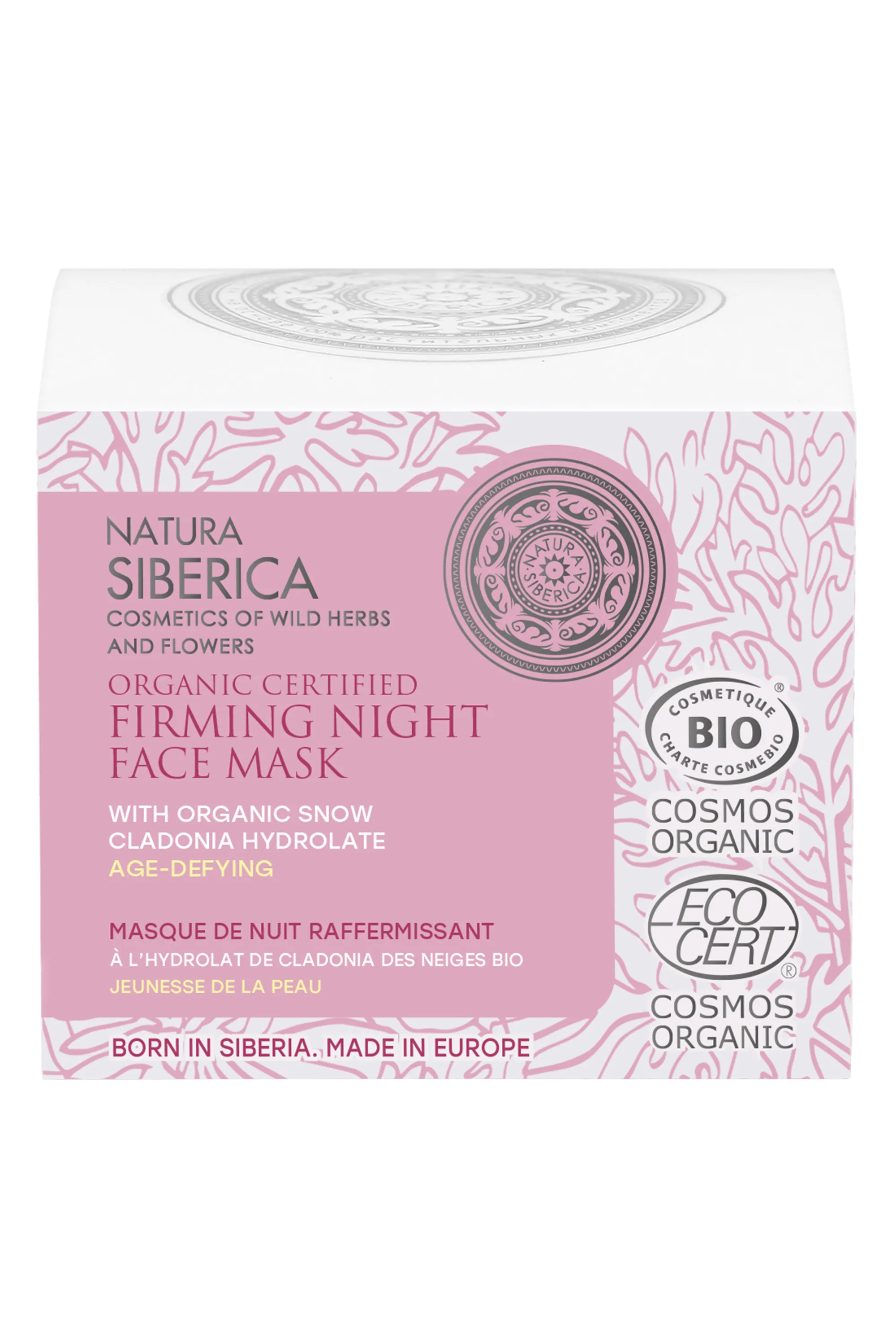 Natura Siberica Masque de nuit Bio raffermissant jeunesse de la peau à la Cladonia des Neiges-50 ml