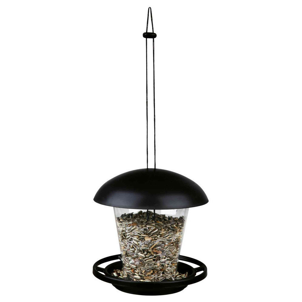 Mangeoire lanterne noir 900ml / ø 17 cm. Pour graines oiseaux.