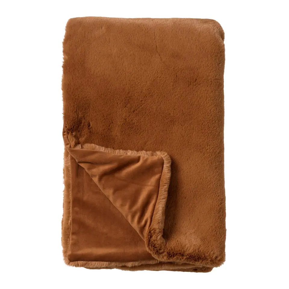 Plaid Zinzi - Tobacco Brown - 140x180 cm