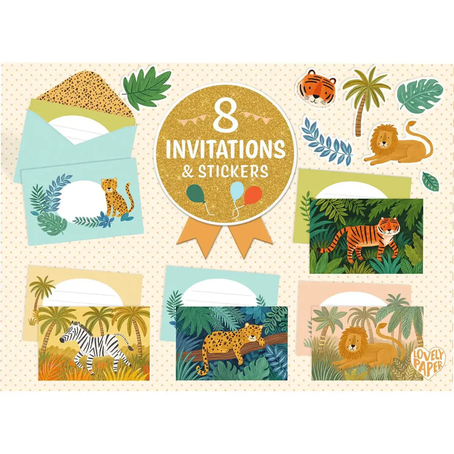 Djeco | Verjaardagsuitnodigingen | Jungle Animals