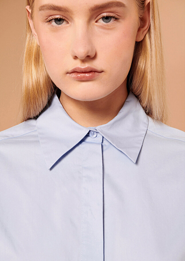 Chemise Clarencebleu ciel en popeline