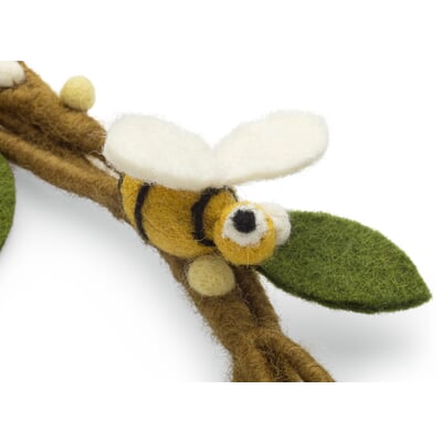 Kranz Filz Bienen und Weidenkätzchen