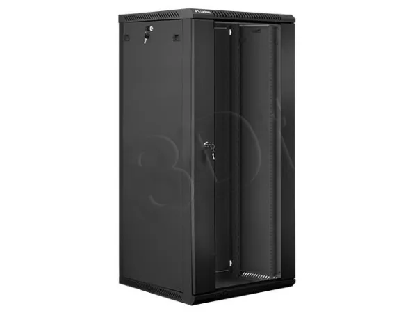 Lanberg - Rack kabinet - vægmonterbar - sort, RAL 9004 - 27U - 19