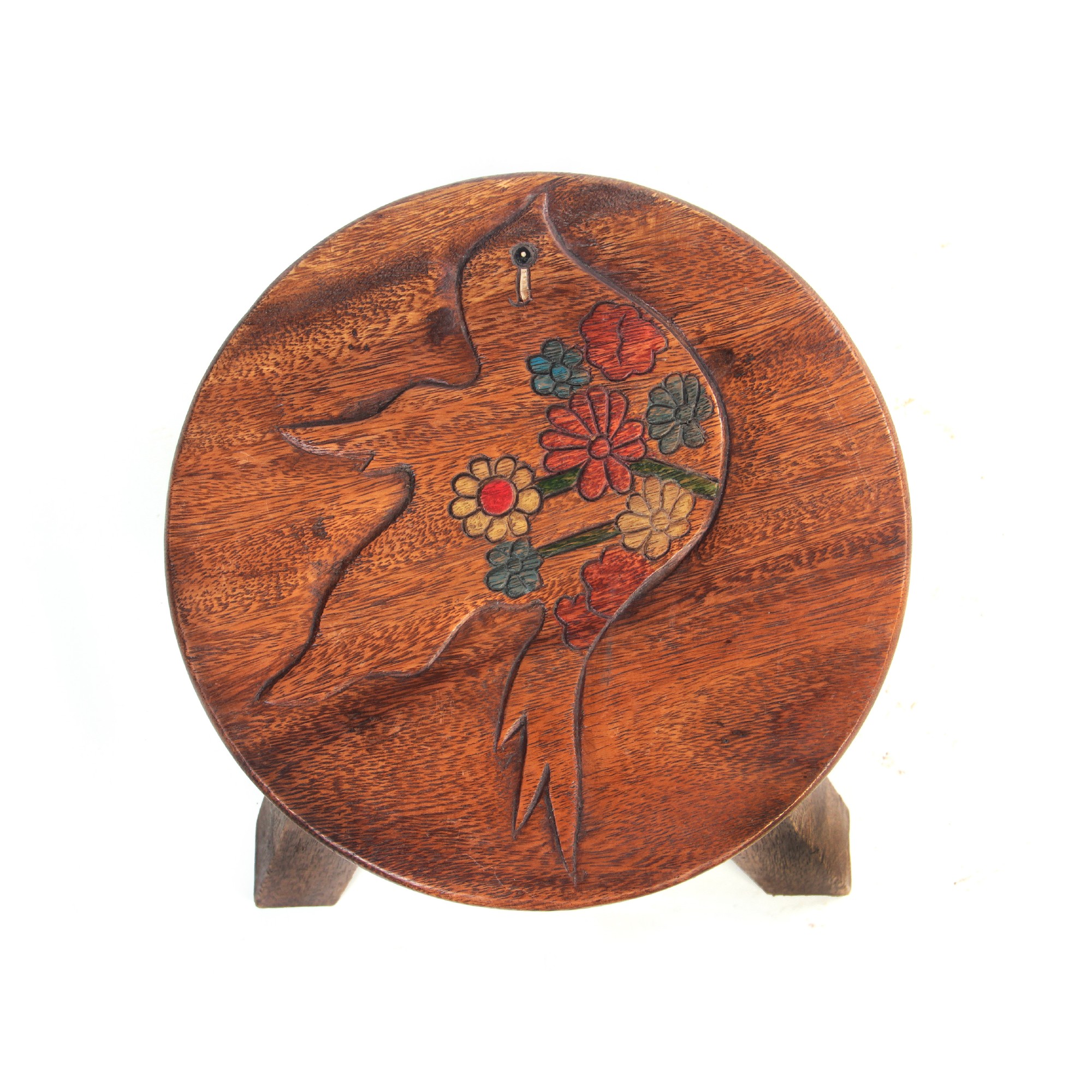 Hocker 'Paloma', natur, multicolor, H 25 cm, Ø 25 cm von fischer's lagerhaus