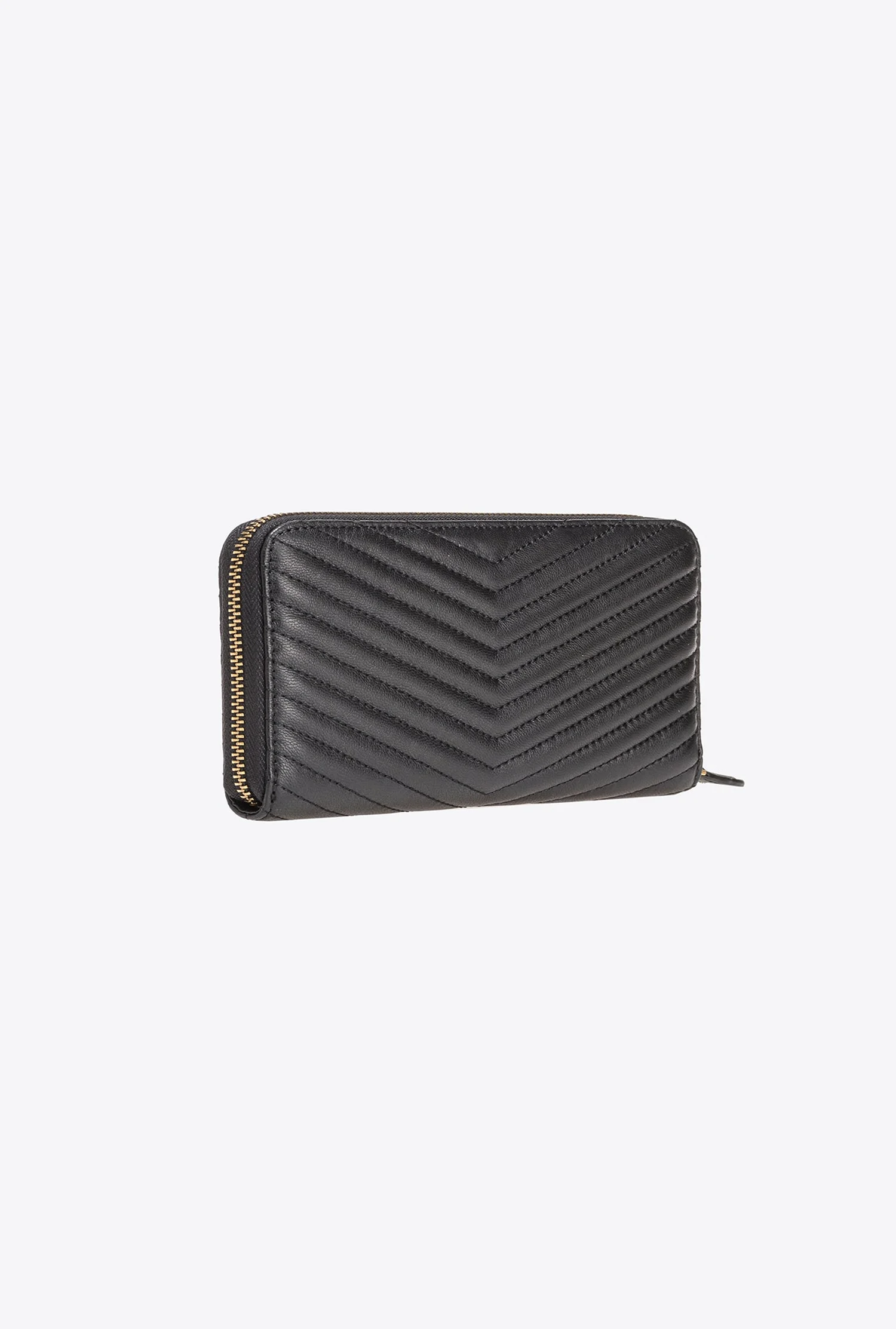 Portefeuille à contour zippé | Noir