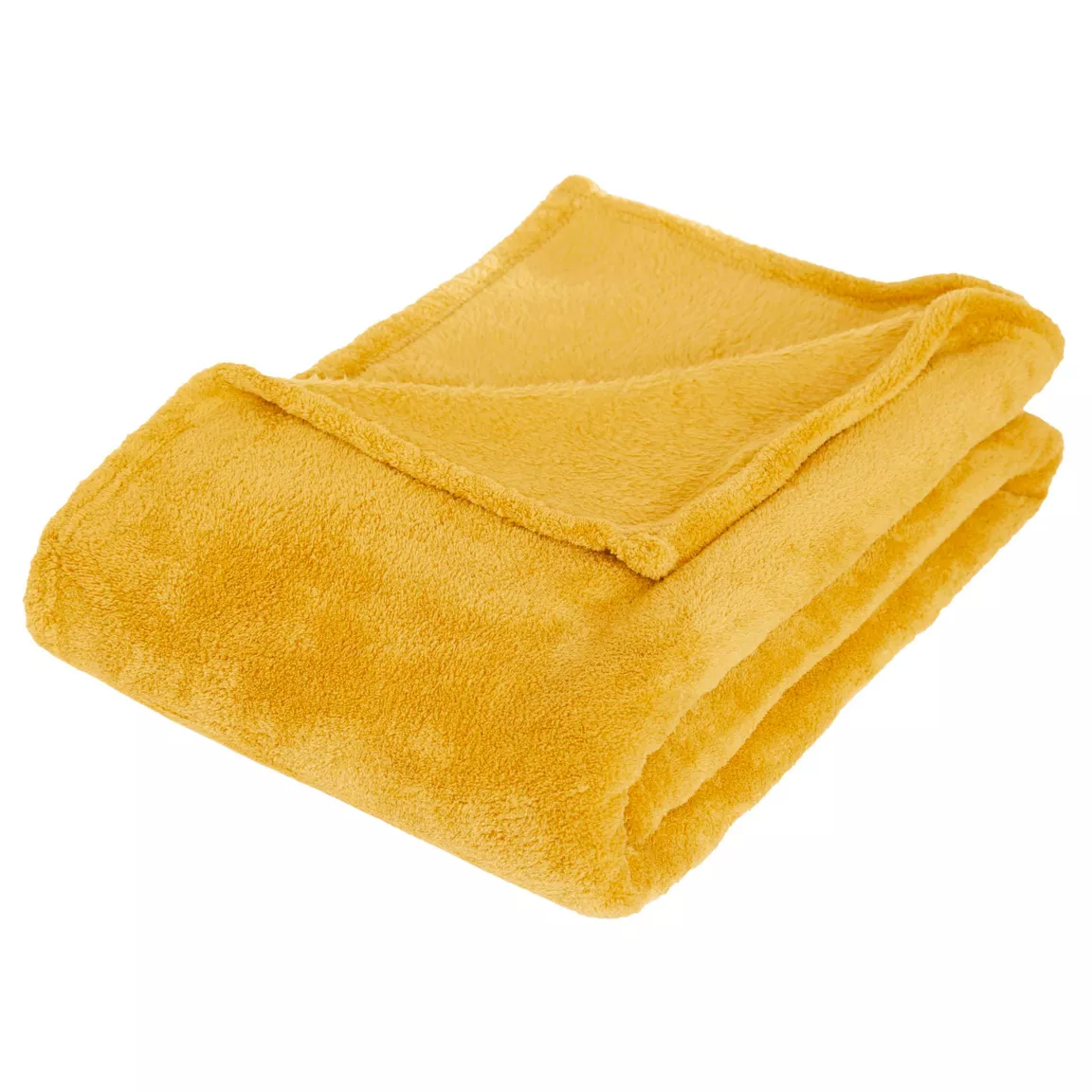 Plaid doux (180 cm) Tendresse Jaune ocre