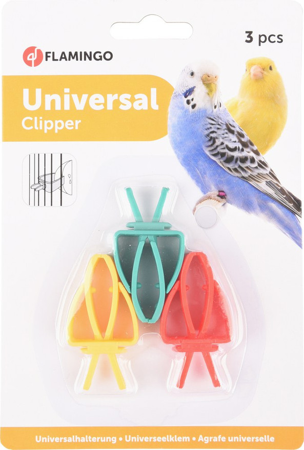 Flamingo f-101005 - Agrafe universelle Jaune & Vert & Rouge