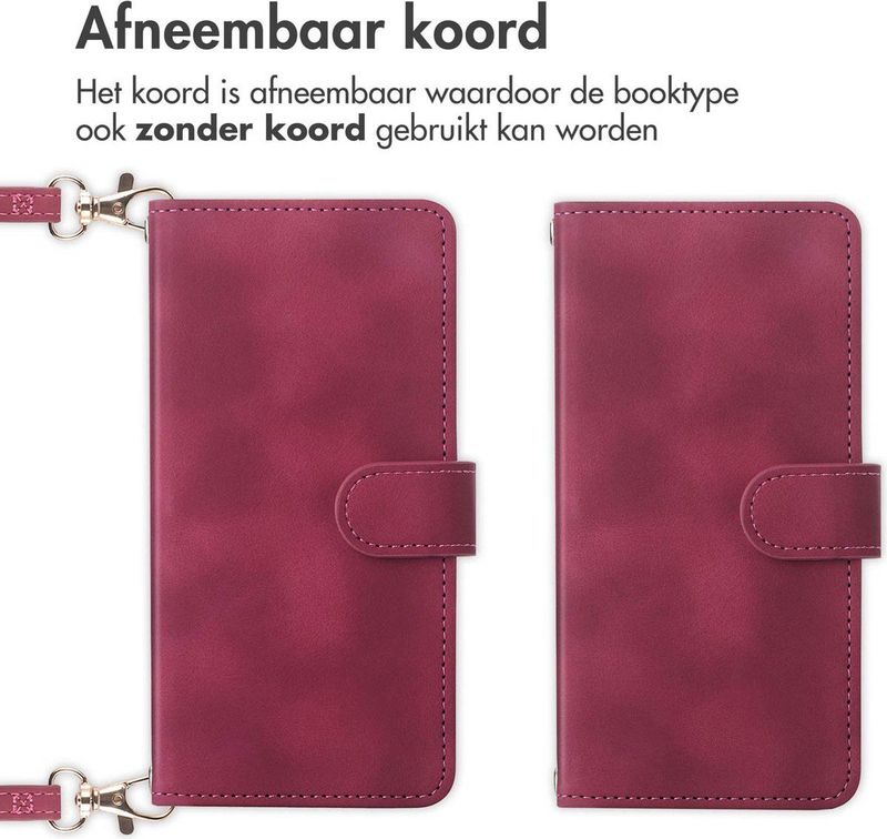 imoshion - Bookcase met Koord - Rood - Voor Samsung Galaxy A54 (5G)