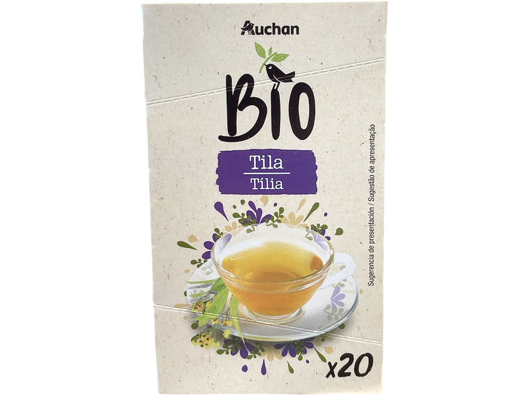 INFUSÃO AUCHAN BIO TÍLIA 20 SAQUETAS