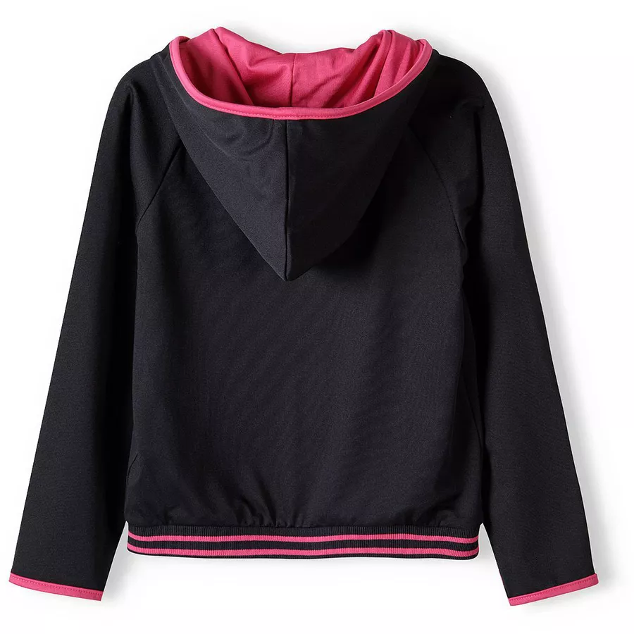 MINOTI Hoodie mit Zipper SchwarzRosa