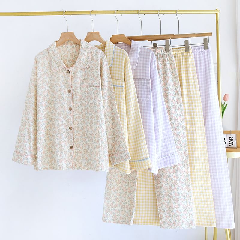 molpes - Pyjamaset: shirt met lange mouwen en patroon + broek