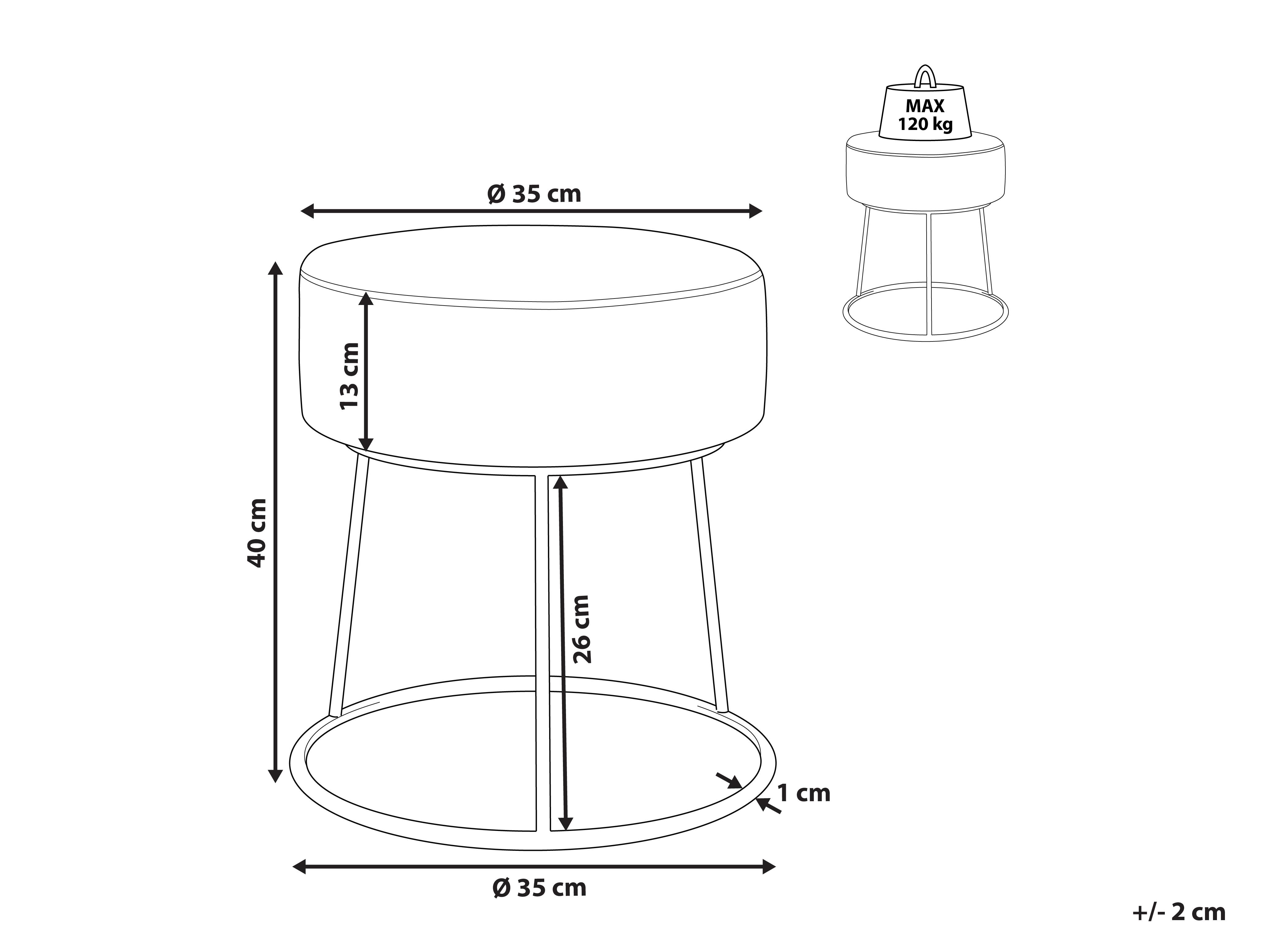 Hocker DELCO Fluweel Limoengroen