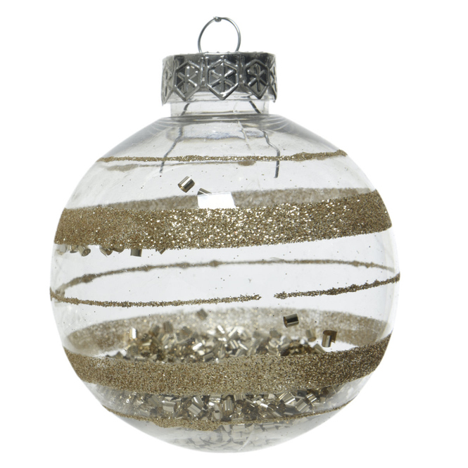 Christbaumkugel - Ø = ca. 8 cm - aus Glas - 1 Stück
