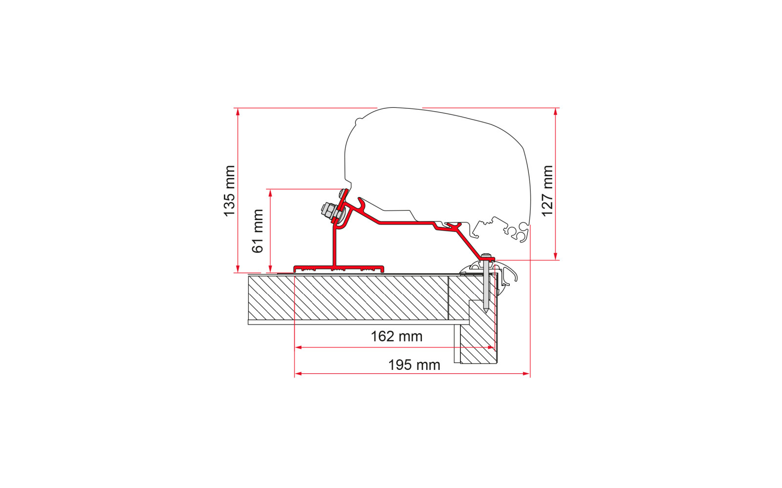 Fiamma Caravan Roof Markisenadapter für Fiamma F80/F65 290 cm