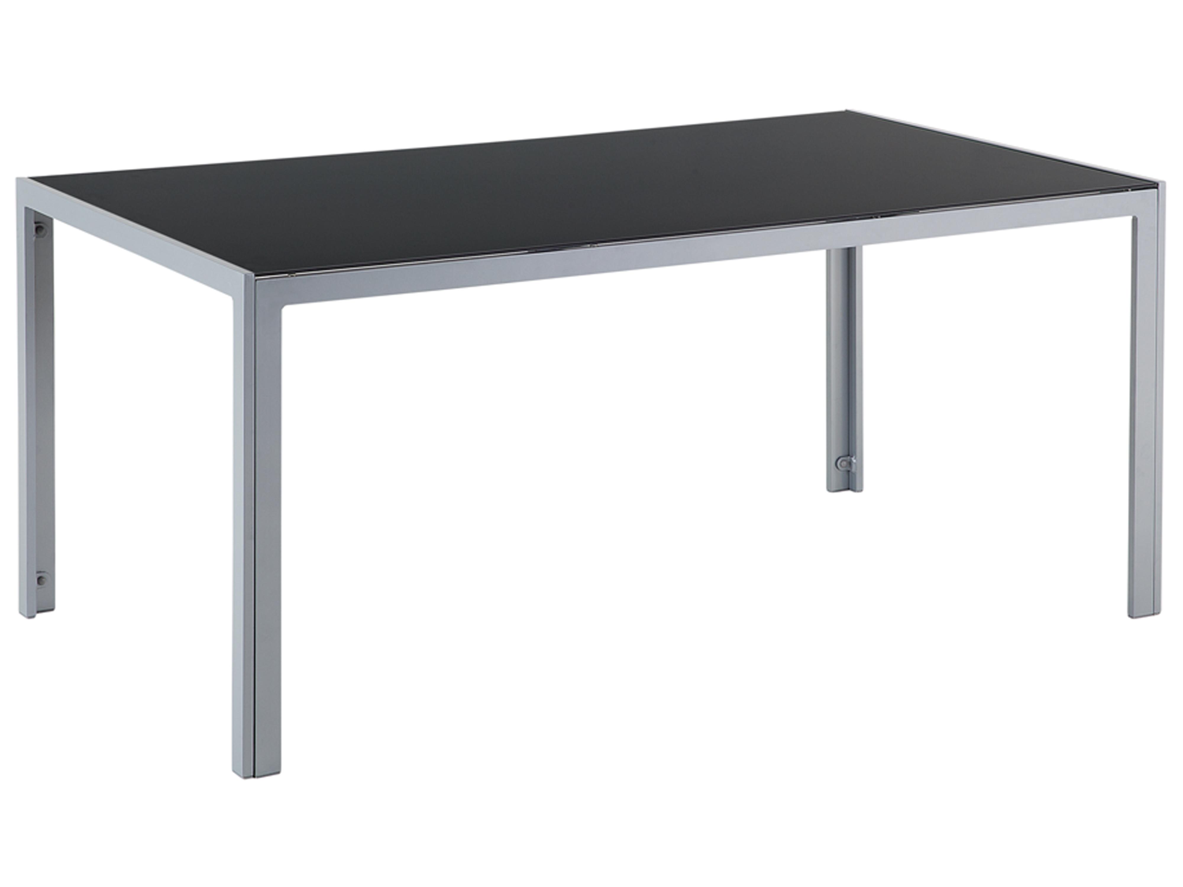 Tuin eettafel CATANIA 160 cm 91 cm Glas Zwart