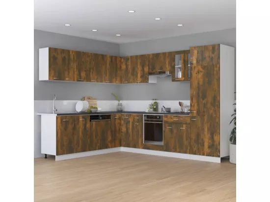 Armoire de cuisine chêne fumé 75,5x75,5x81,5 cm bois ingénierie