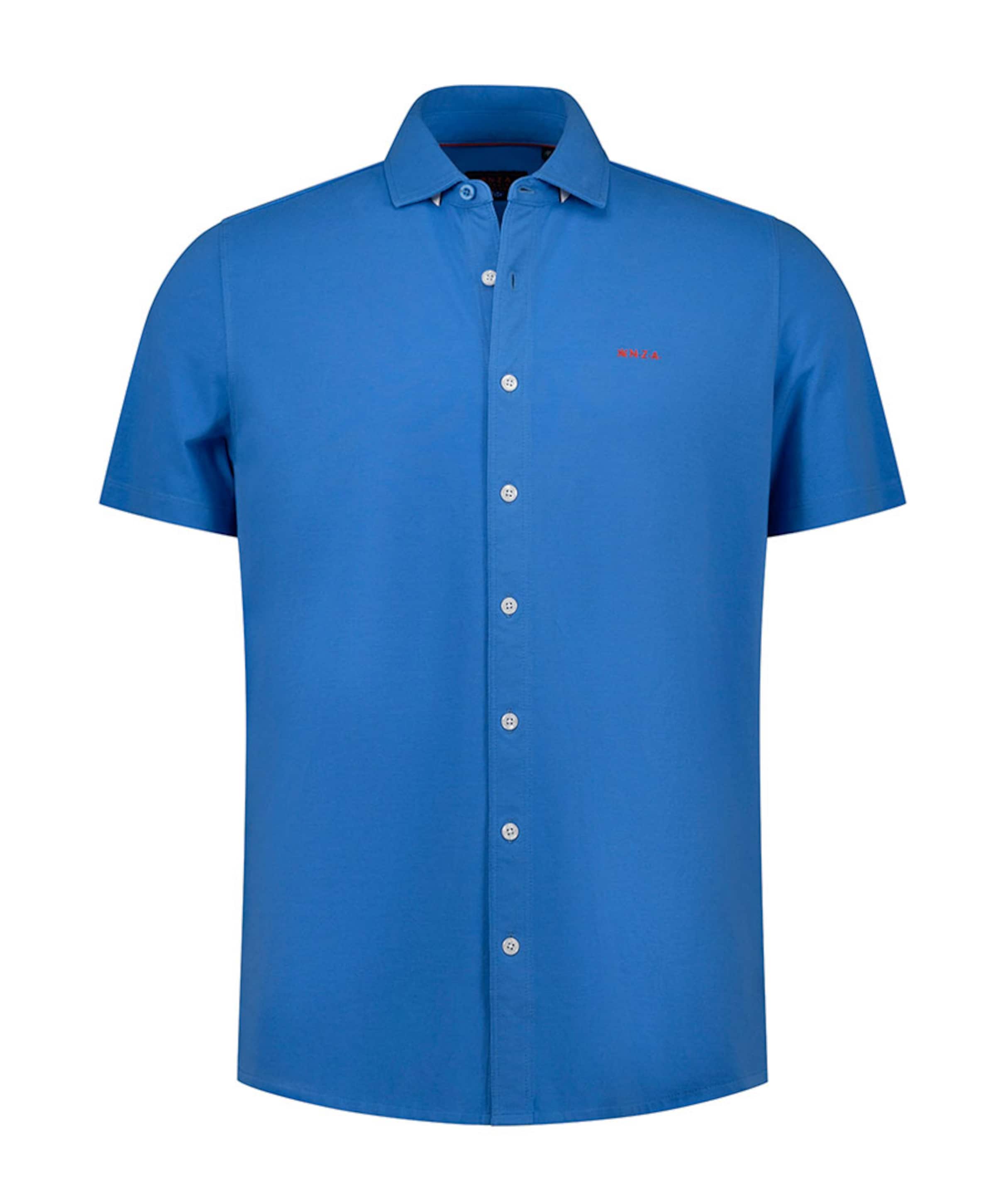 New Zealand Auckland Heren overhemd korte mouw blauw