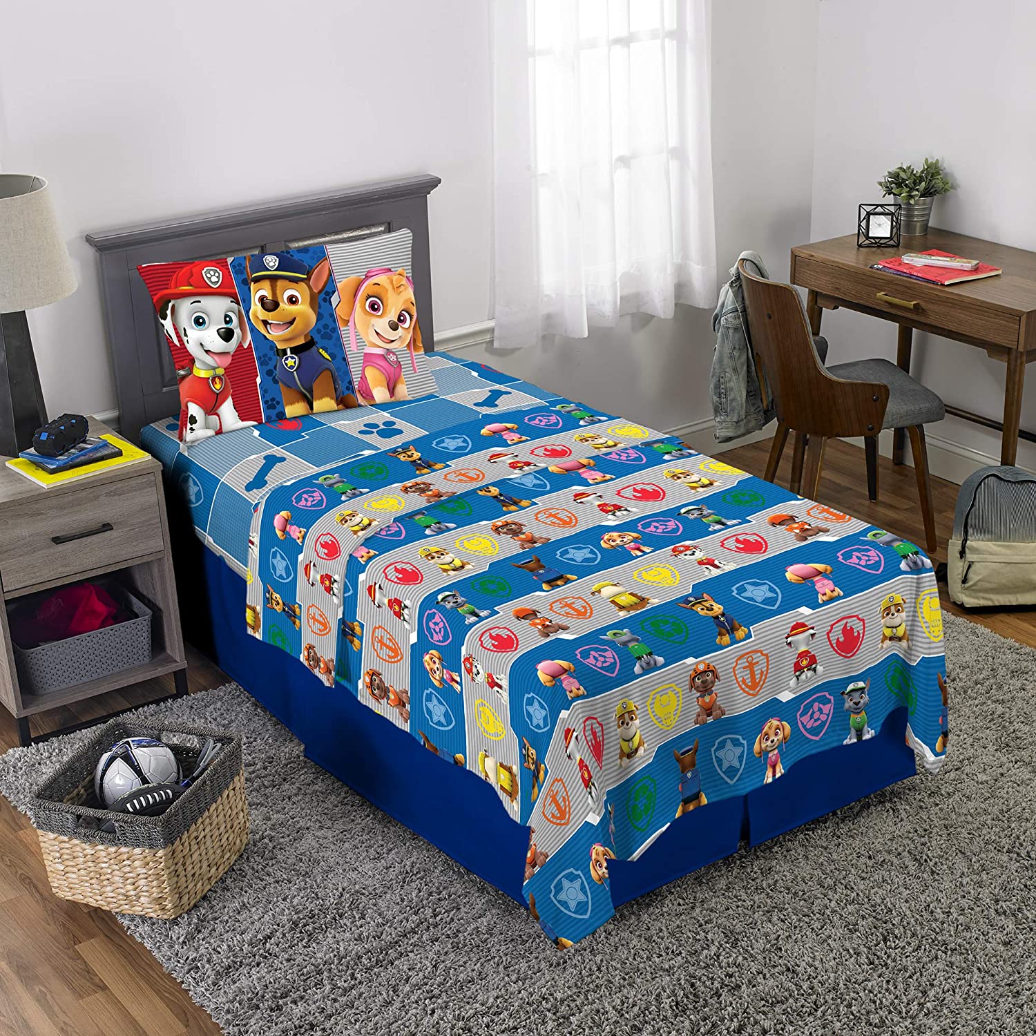 Twin Super Mario 3-Piece Bed Sheet Set.1 Flat Sheet 1 Fitted Sheet 1 Pillow Cases