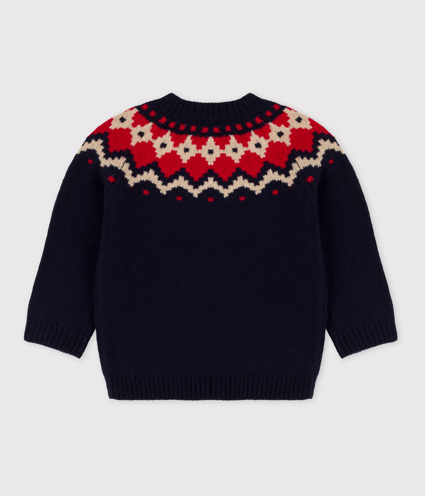 Pull bébé en tricot de laine et coton