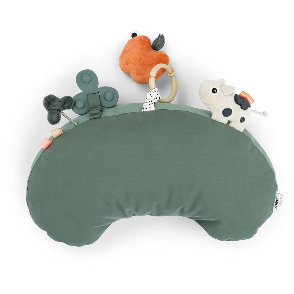 Køb DonebyDeer Grøn Tummy time aktivitetspude Tiny farm