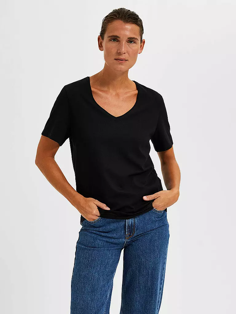 SELECTED FEMME T-Shirt SLFESSENTIAL schwarz