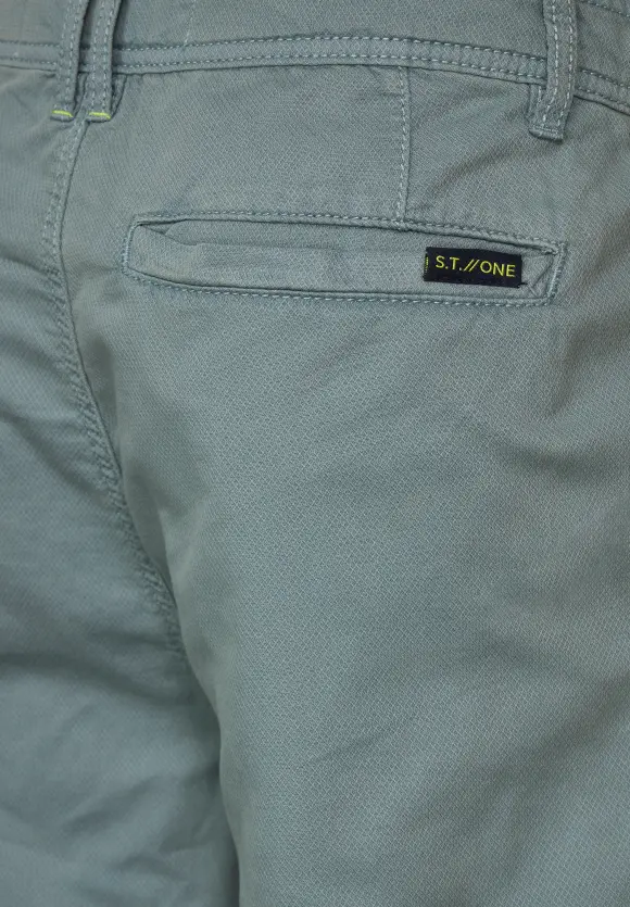 Regular Fit Chinoshorts - zinc blue