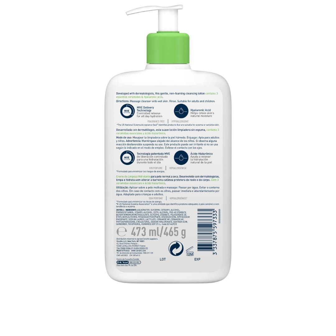 CERAVE  Creme Hidratante de Limpeza - 473ml