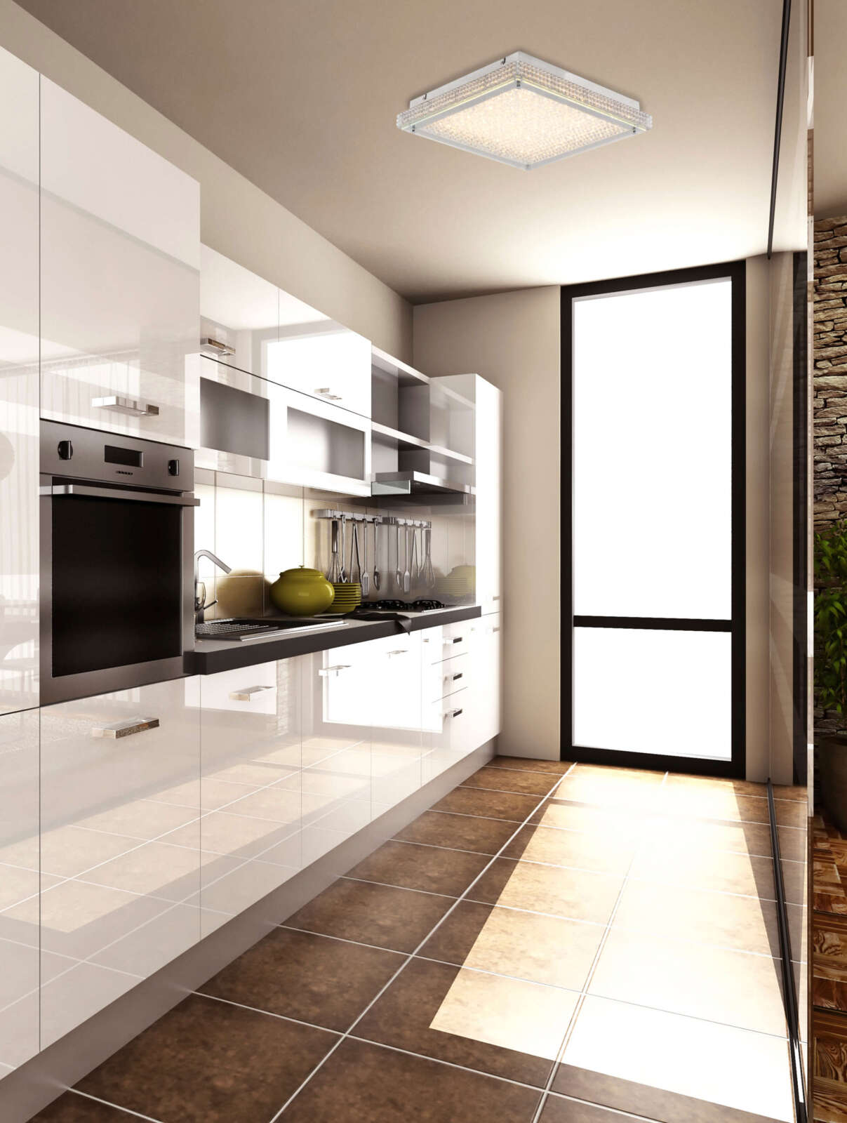 LED-Deckenleuchte MADRID - transparent - 39 cm