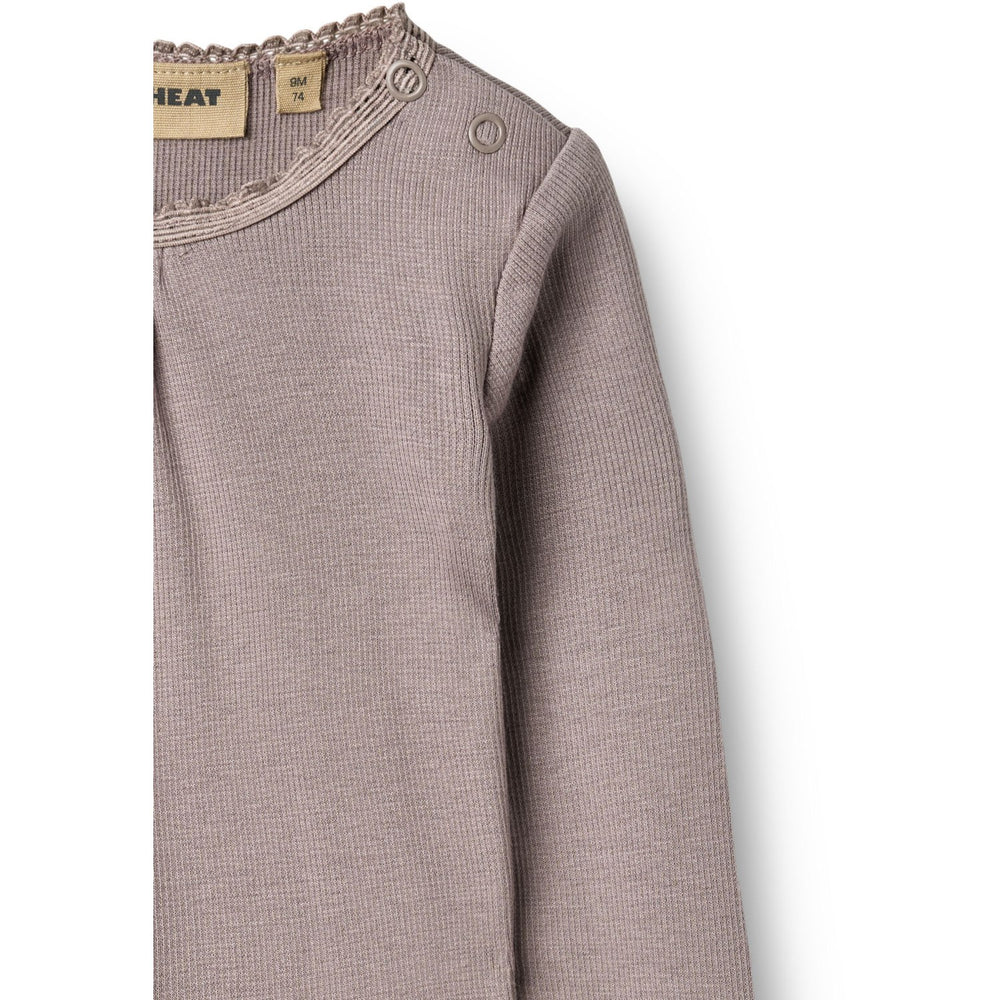 Køb Wheat Dusty Purple Rib Body L/S Lotta