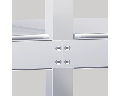 Vario-plankenset Schulte 60x50 cm incl. 4x lengterails en 2x diepterails, zwart getextureerd insteeksysteem