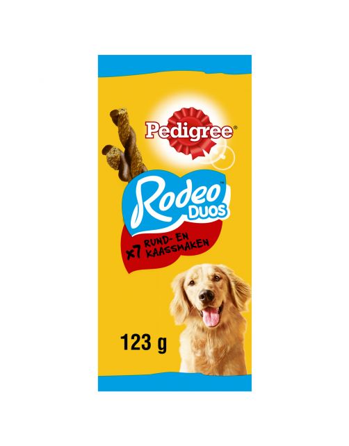 Pedigree Rodeo Duos - Hondensnacks - Rund Kaas 0.123 kg 7 stuks