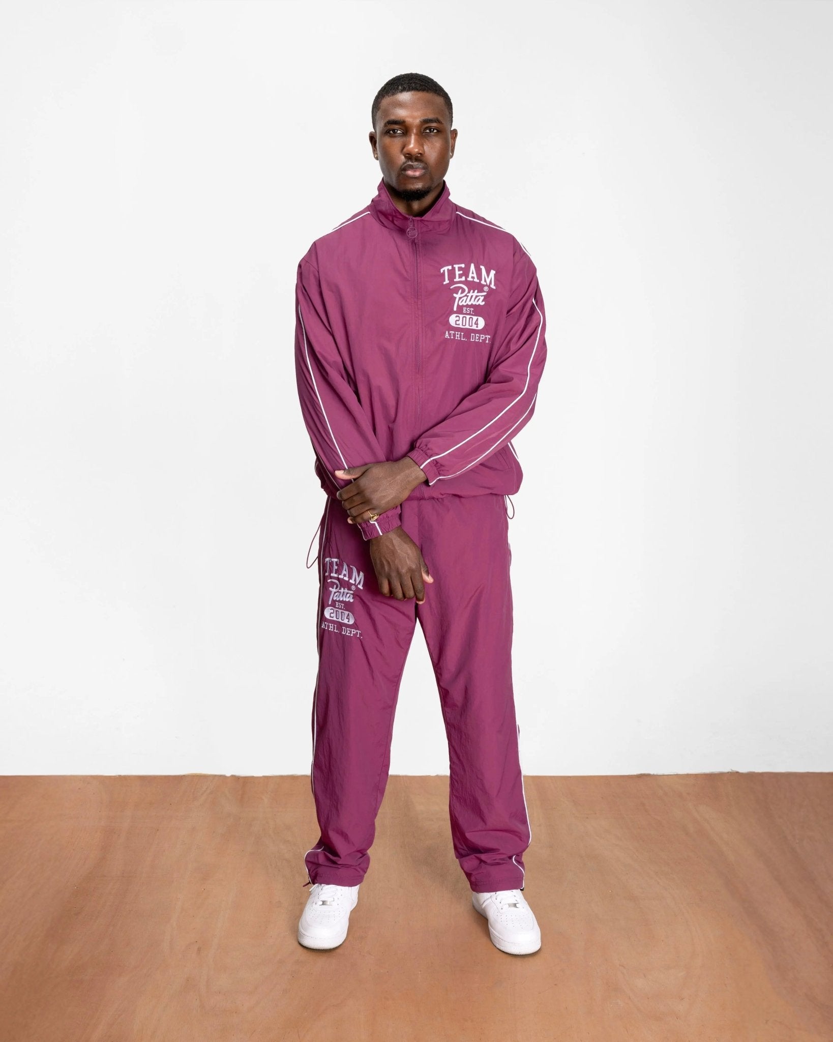 Patta Athletic Nylon Track Jacket (Boysenberry)