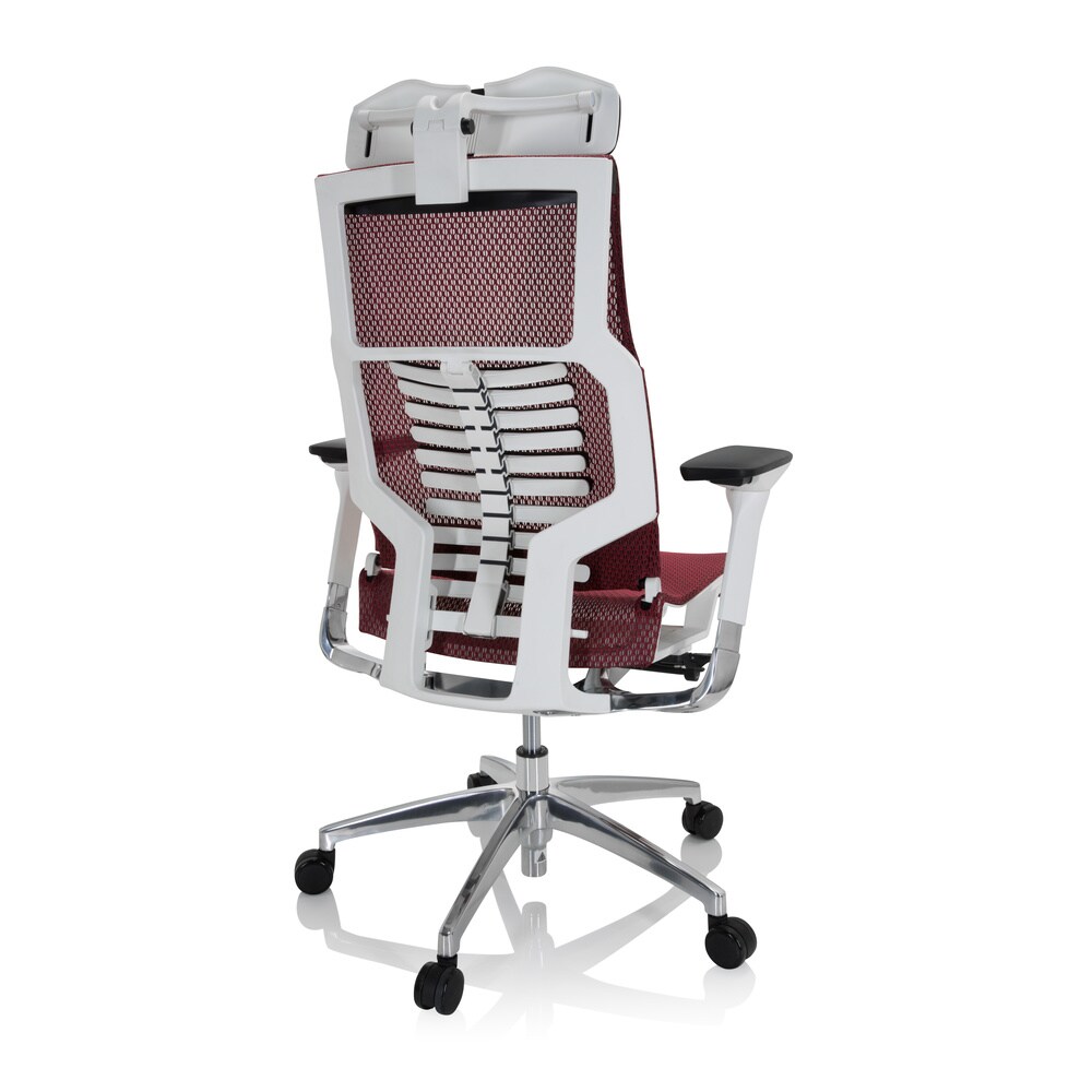 High End Bürostuhl POFIT WHITE I Netzstoff mit Armlehnen hjh OFFICE