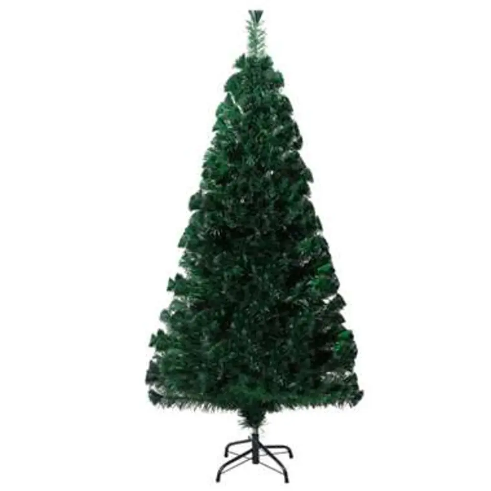 vidaXL Kunstkerstboom met standaard 120 cm glasvezel groen
