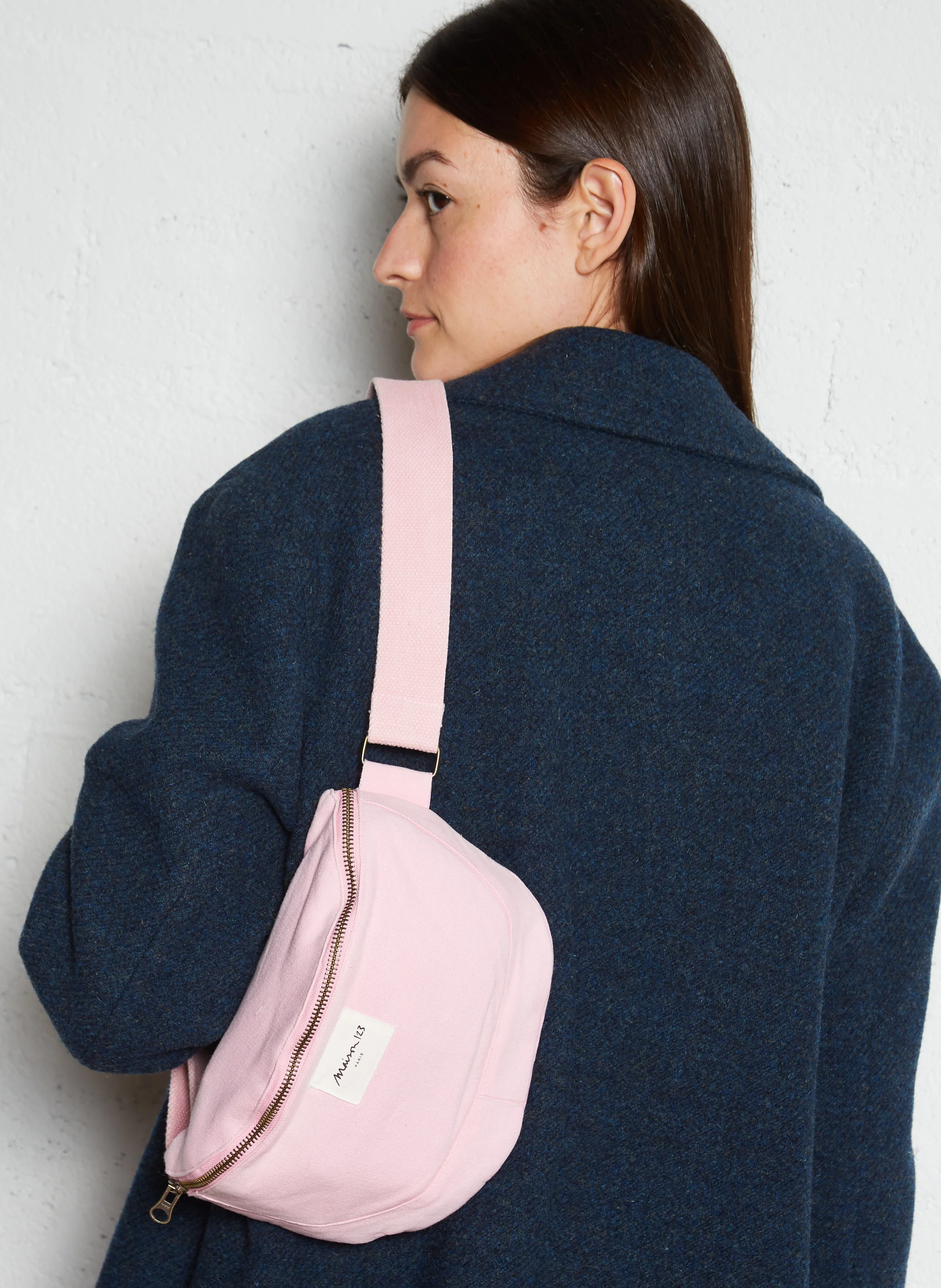 GELINA - Sac banane en coton | Rose