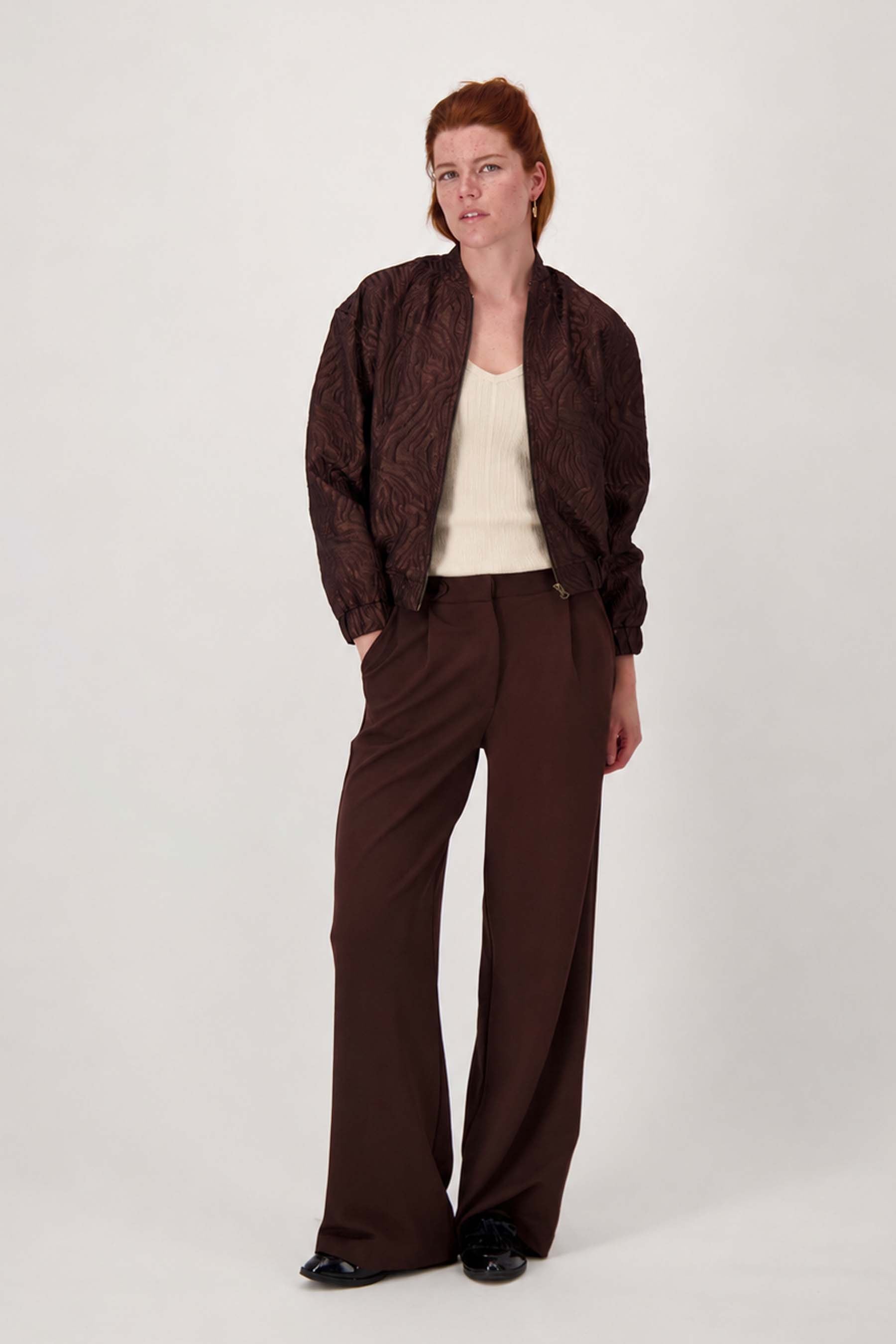 bomber jasje van lurex jaquard stof