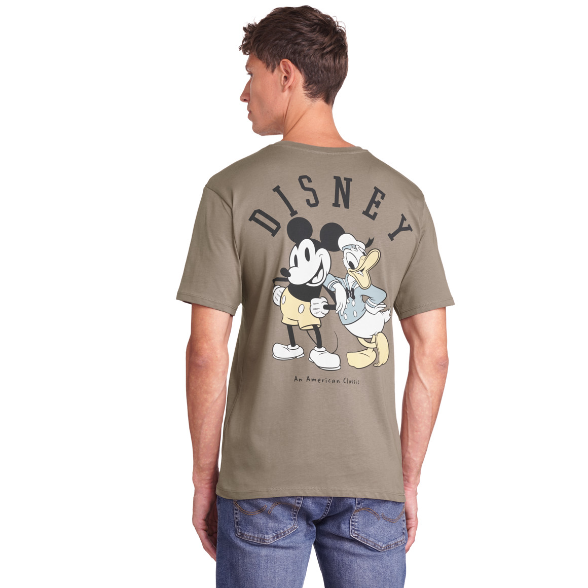 Micky Maus T-Shirt mit Rücken-Print hellbraun