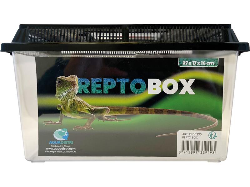 Repto Kunststoffterrarium Breedingbox M, 27 x 17 x 16 cm Allzweckterrarium für Reptilien, Amphibien, Mäuse, Spinnentiere und Insekten