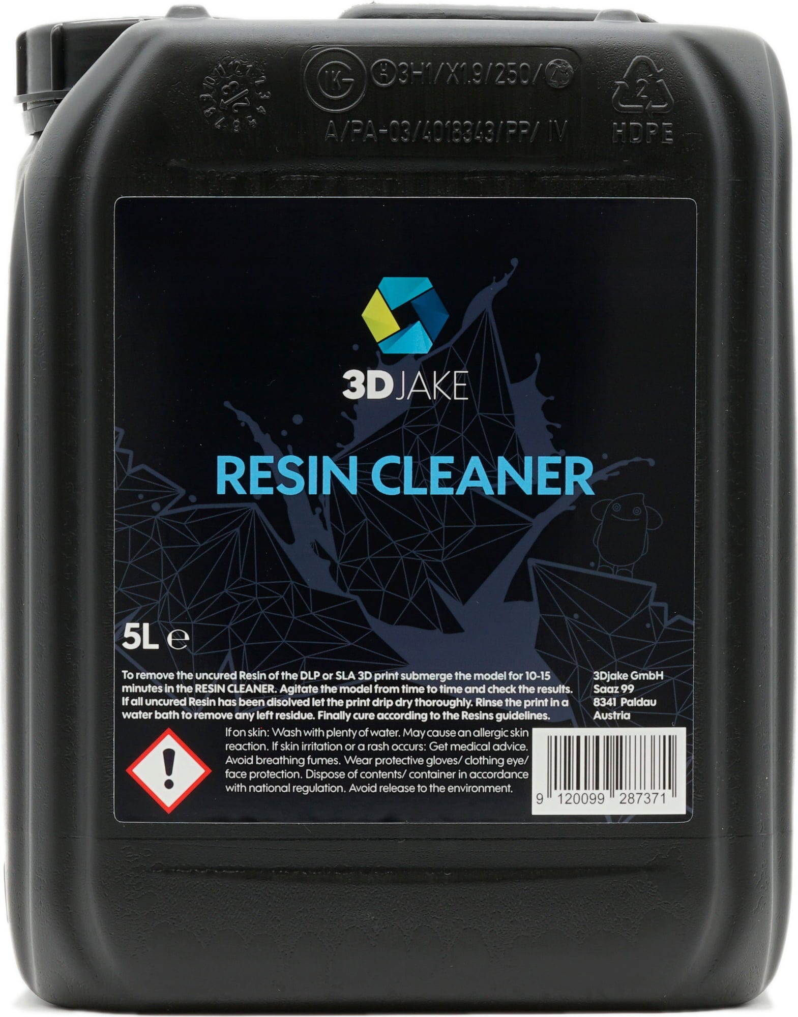 3DJAKE  Resin Cleaner, 5.000 ml    IPA Alternative für eine einfache Reinigung von Resin Modellen