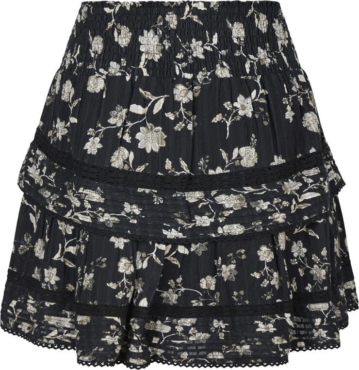 Neo Noir Kenia Night Flower Skirt Black