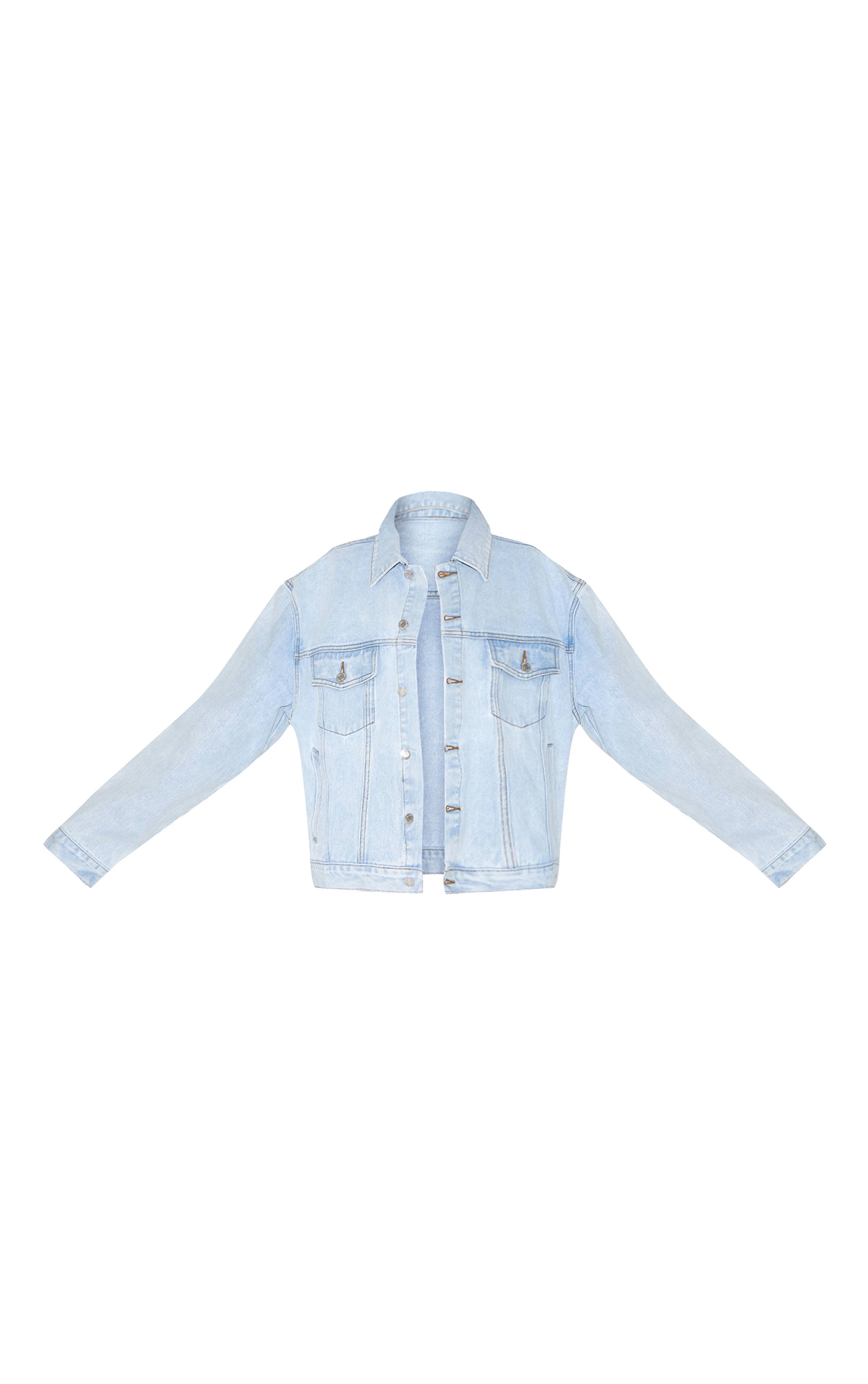Light Blue Wash Veste En Jean Classique Oversize